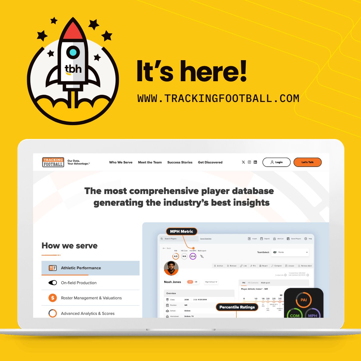 TBH Creative (@tbhcreative) on Twitter photo 🚀 Launch, rejoice! <a href="/TrckFootball/">Tracking Football</a>'s redesign is live. See the new site → trackingfootball.com
#WebsiteRedesign #WebDesign #WebsiteMarketing #WebDesigner 🚀 Launch, rejoice! <a href="/TrckFootball/">Tracking Football</a>'s redesign is live. See the new site → trackingfootball.com
#WebsiteRedesign #WebDesign #WebsiteMarketing #WebDesigner