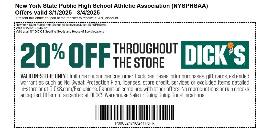 MineolaAthletics (@mineolaad) on Twitter photo Stock up for the Fall Season this weekend! See the attached coupon from NYSPHSAA <a href="/SportsNysphsaa/">NYSPHSAA Sports</a> <a href="/NYSPHSAA/">NYSPHSAA</a> <a href="/MineolaUFSD/">Mineola UFSD</a> Stock up for the Fall Season this weekend! See the attached coupon from NYSPHSAA <a href="/SportsNysphsaa/">NYSPHSAA Sports</a> <a href="/NYSPHSAA/">NYSPHSAA</a> <a href="/MineolaUFSD/">Mineola UFSD</a>