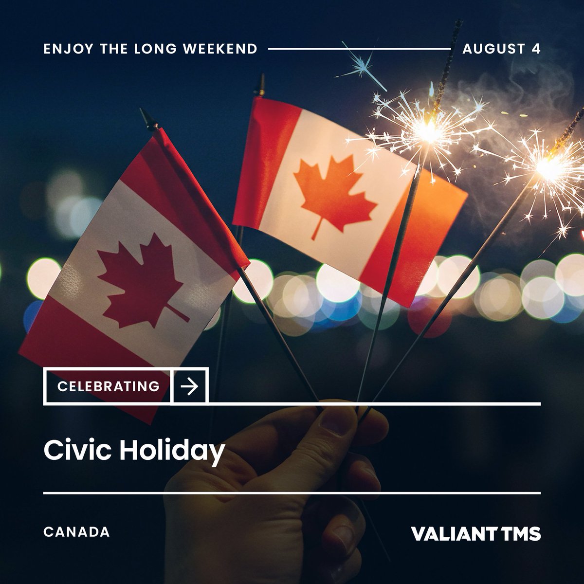 Happy Civic Holiday long weekend! Wishing everyone in Canada a well-deserved and enjoyable break.

Our Canadian offices and facilities will be closed on Monday, August 4, in observance of this holiday.