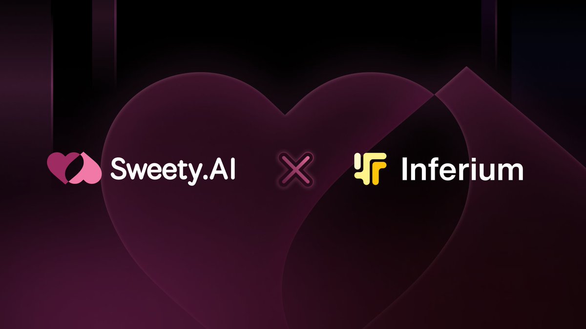💗 Sweety.ai is excited to partner with <a href="/InferiumAI/">Inferium</a>!

Inferium is an AI infrastructure and analytics hub for verifiable inference and intelligent agents.

🤝 By joining forces, we’re exploring a future where #AI dating becomes more adaptive, emotionally aware, and