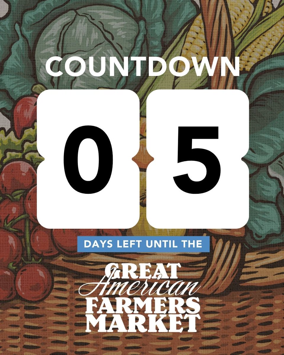 T-minus 5 days until the Great American Farmers Market! usda.gov/gafm