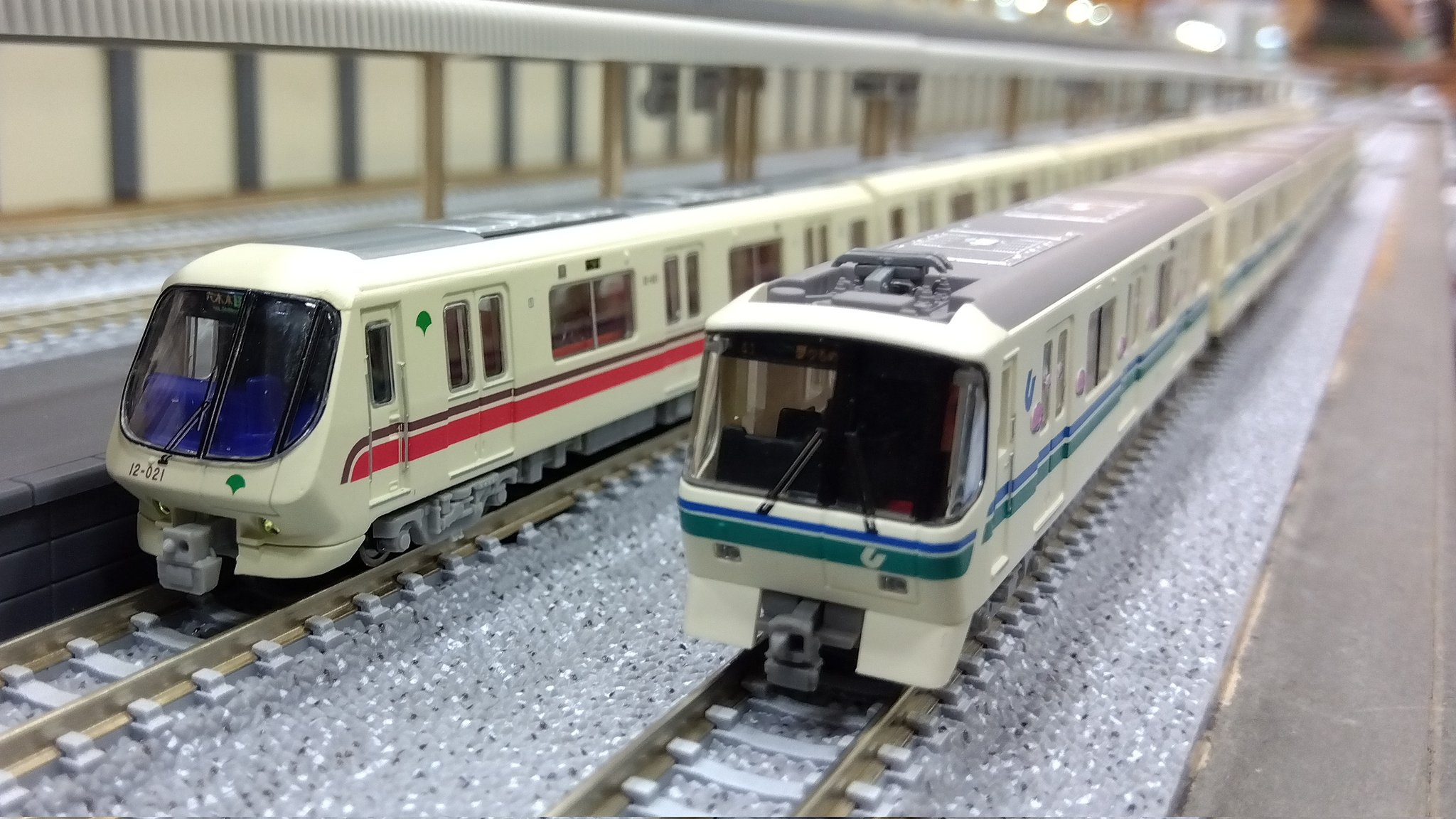 営団地下鉄　ノベリティ Road Signs, Bus Stop (6 Pair) (N Scale Layout Accessory