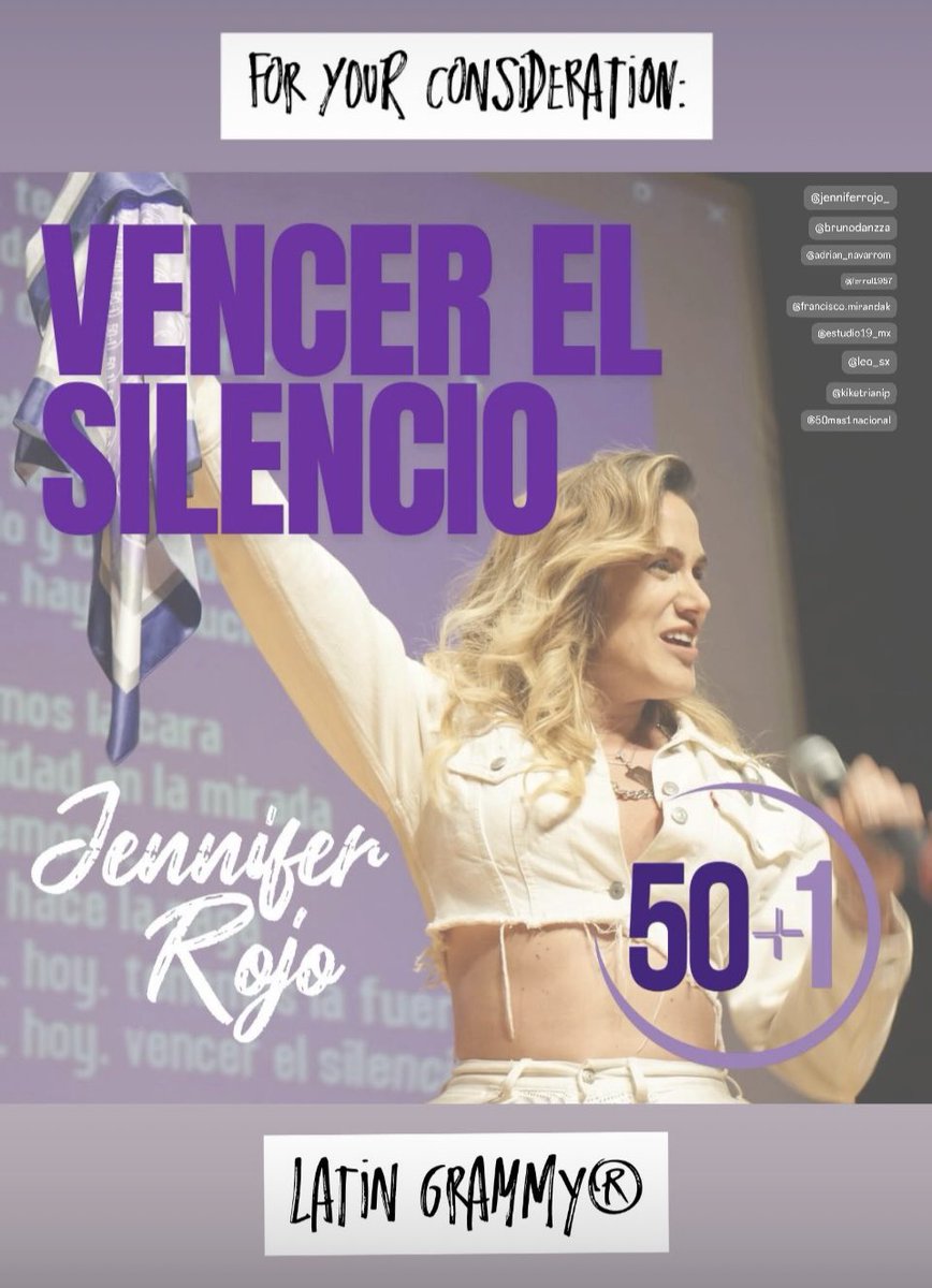 MichelleDesachy's tweet photo. It's Latin Grammy® Season again, "Vencer el Silencio" - Jennifer Rojo , fyc. https://t.co/trFunAFjBx