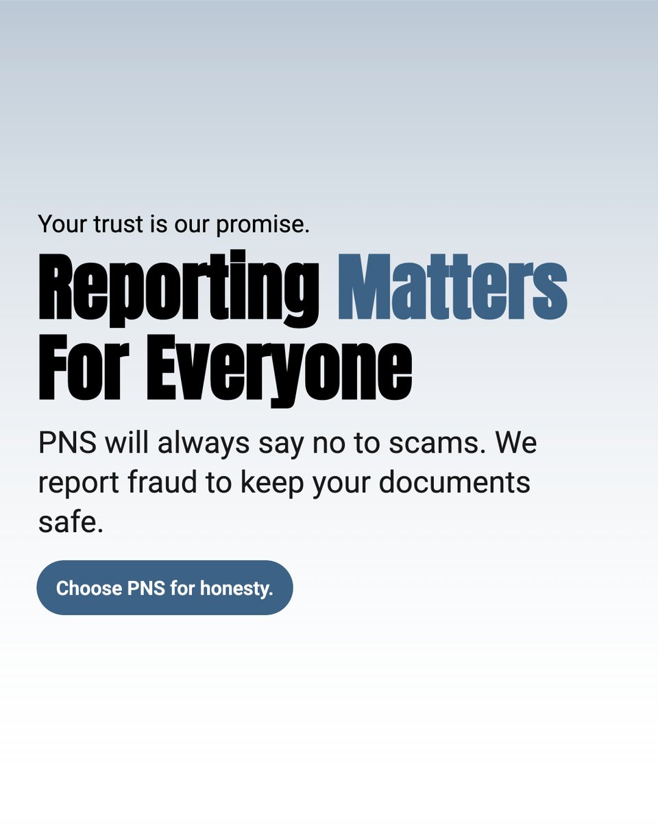PNSincRoc's tweet image. Notaries play a crucial role in protecting the public from fraud. Learn why it's vital to report scams and how doing so safeguards integrity, public trust, and legal processes.

Read more: professionalnotaryservices.biz/why-notaries-m…

#SigningTheUSA #NotaryLife #SigningAgent #NotaryPublic