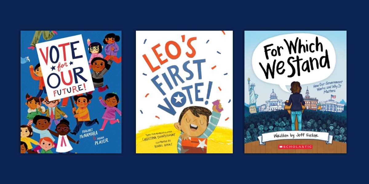 These books show young readers how elections work, why it's important to vote, and the fun of taking part in the democratic process.

→ Civics for Kids! on.nypl.org/4nnbBYX