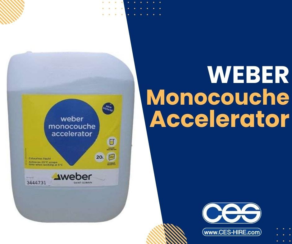 Discover the Weber Accelerator Monocouche 20L, stocked at CES! Speed up your projects, even in chilly weather! Just 85ml of this additive transforms a 25kg bag of Monocouche render. Act fast—secure yours now and take advantage of our bulk discounts!

hubs.li/Q03mrTNm0