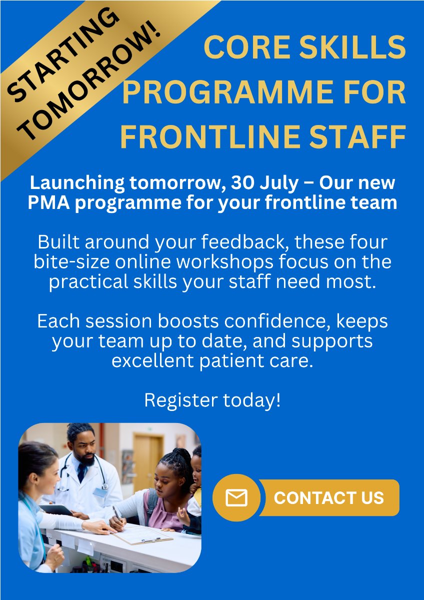 Core Skills Programme for Frontline Staff - starts tomorrow 
mailchi.mp/8e09855364bd/n…