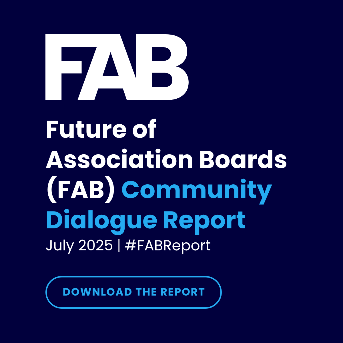 Happening today! 🎉

Join re:Members + Jeff De Cagna for a special webinar on the FAB Community Dialogue Report.
✅ 9 bold recs for boards
✅ Real-world practices
✅ Add your voice

🗓 July 29 | 1–2:30 PM EDT
🎟 loom.ly/9yFBLBQ
#FABDialogue #associations #AMS