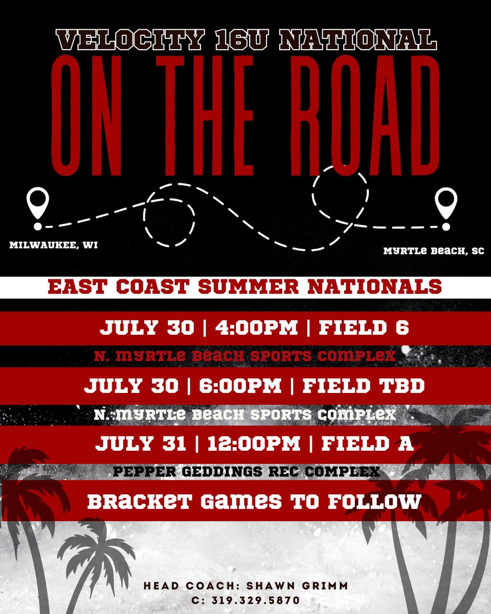 Velo_16_Nat_G's tweet photo. One last time 🥲 We’re east coast bound! Catch us in Myrtle Beach, SC for the East Coast Summer Nationals! 🌴🥎
#GoVelo🔥🥎 https://t.co/Tjb0kcqRql