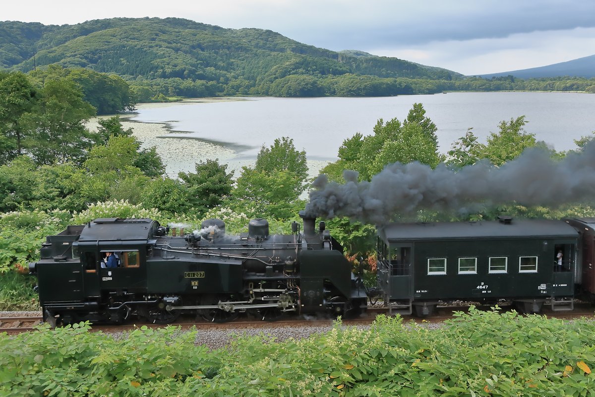 2006年7月29日，19年前の今日の函館本線を往くSL函館大沼号．