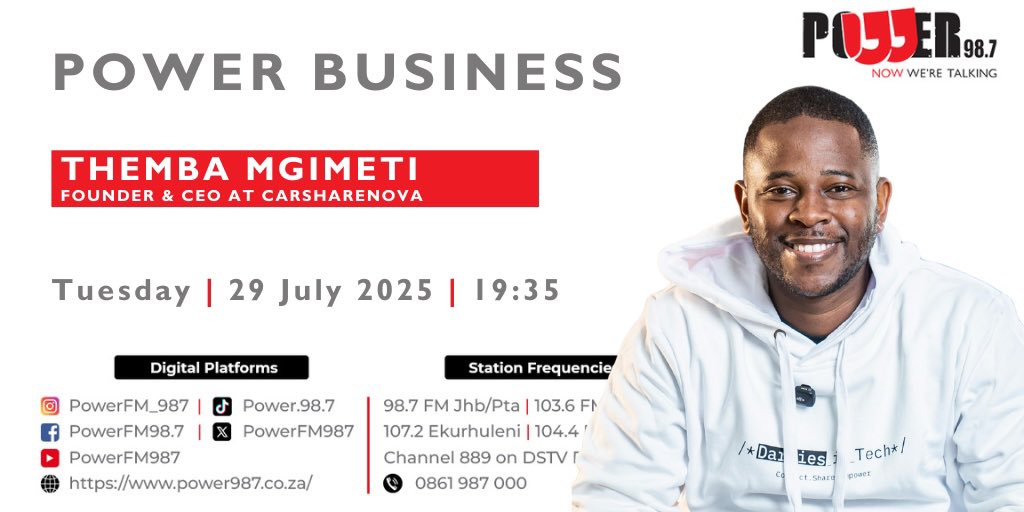 Catch our CEO on Power Business with Power 98.7 as he breaks down how we're decentralising car rental and challenging the traditional model of car ownership.
The future of mobility is flexible, on-demand, and
community-driven.
#CarShareNova #PowerBusiness #MobilityRevolution
