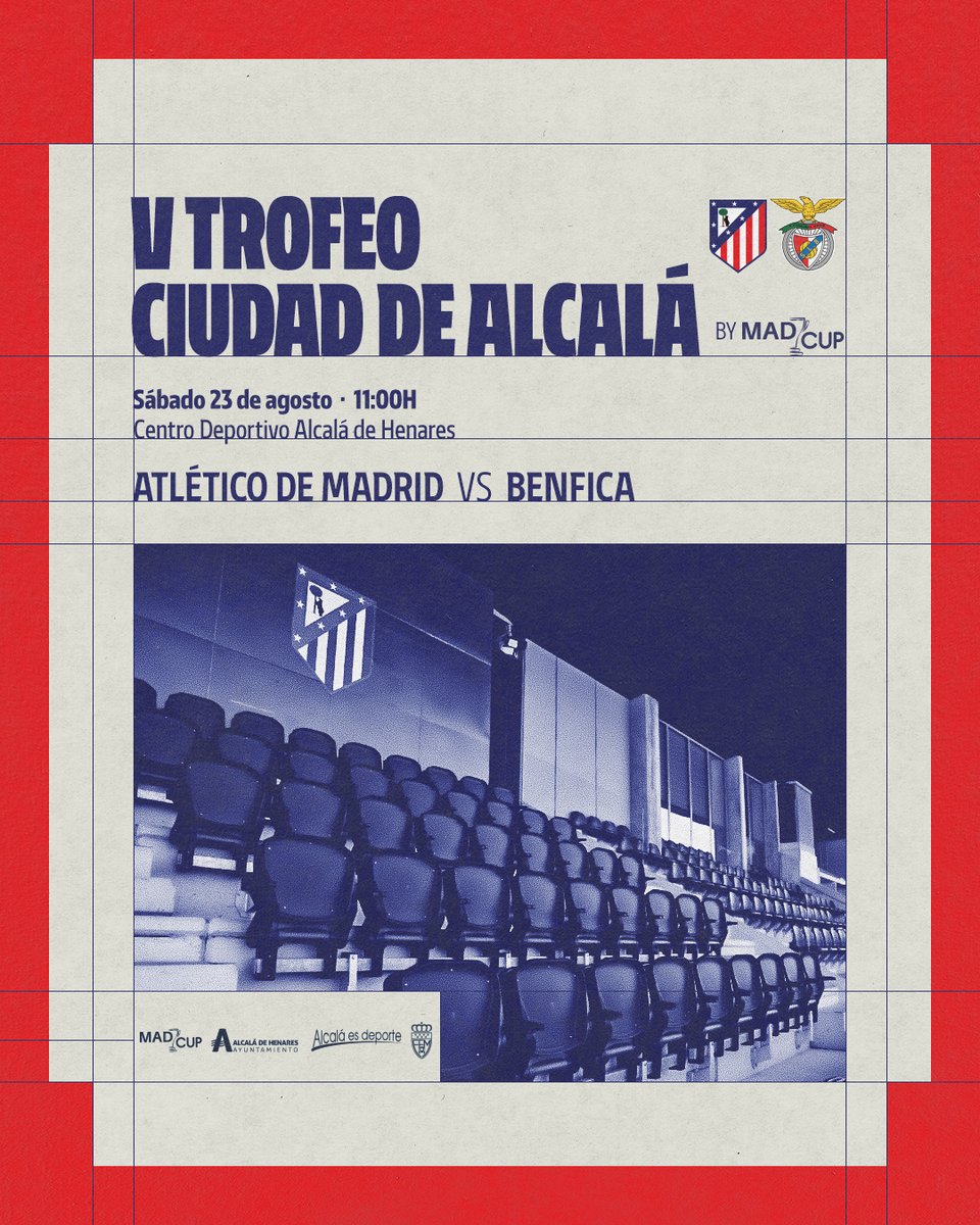 Atlético de Madrid Femenino (@atletifemenino) on Twitter photo Jugaremos la V edición del Trofeo Ciudad de Alcalá By MADCUP ⚽
🆚 <a href="/SLBenfica/">SL Benfica</a>
🗓 Sábado 23 de agosto
⏱ 11:00 horas
🏟 Centro Deportivo Alcalá de Henares Jugaremos la V edición del Trofeo Ciudad de Alcalá By MADCUP ⚽
🆚 <a href="/SLBenfica/">SL Benfica</a>
🗓 Sábado 23 de agosto
⏱ 11:00 horas
🏟 Centro Deportivo Alcalá de Henares