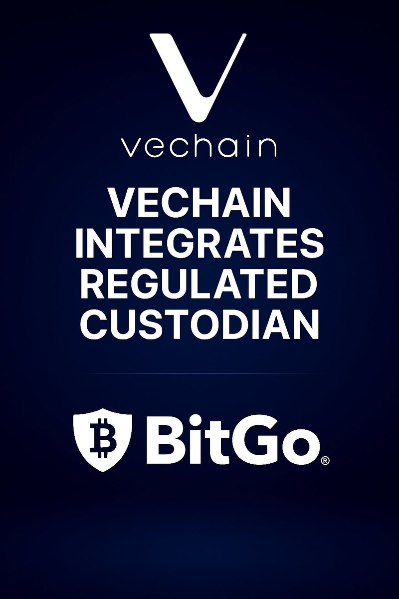 PERE_Mainz's tweet image. 🚨VECHAIN X BITGO🚨
You Don’t Start the Future Without Custody.
Institutions don’t enter crypto because they’re curious.
They enter because the tools are finally ready.
And now?
#BitGo — the backbone of TradFi crypto — just joined #VeChain.
It changes everything. 🧵👇