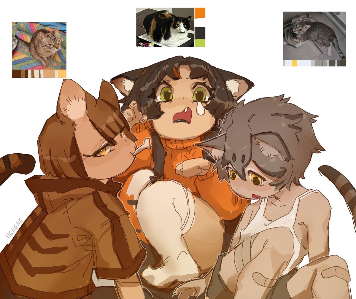 Not Elden Ring related this time, but wanted to share the human version of my friend group's cats!! 🐾🐅🐆🐈‍⬛