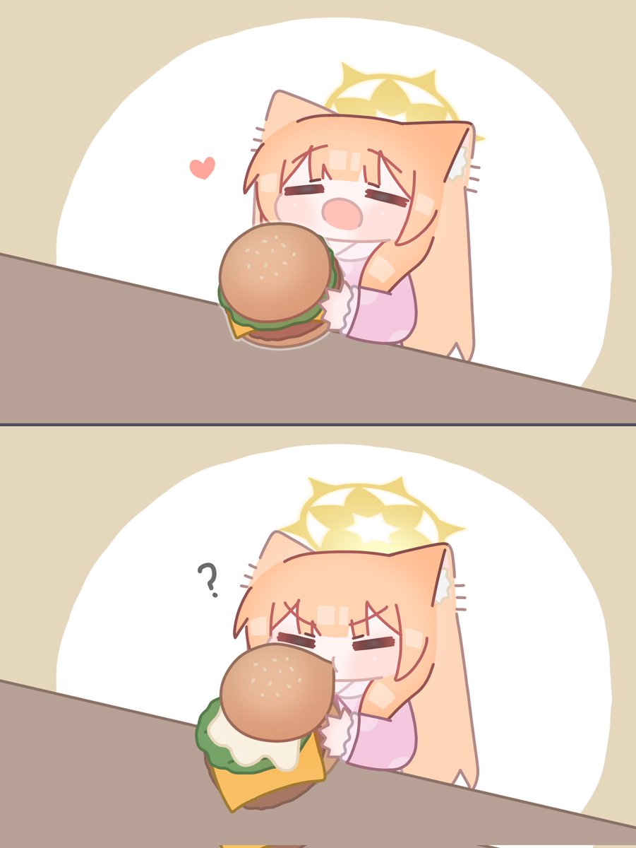 horuhara's tweet photo. 🍔❓️❓️❓️

#ブルアカ https://t.co/OhxQ38ytq1
