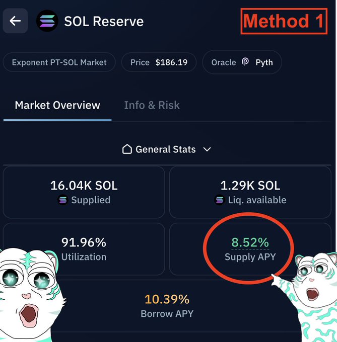 Kamino PT-SOL Market with 8.52% Supply APY