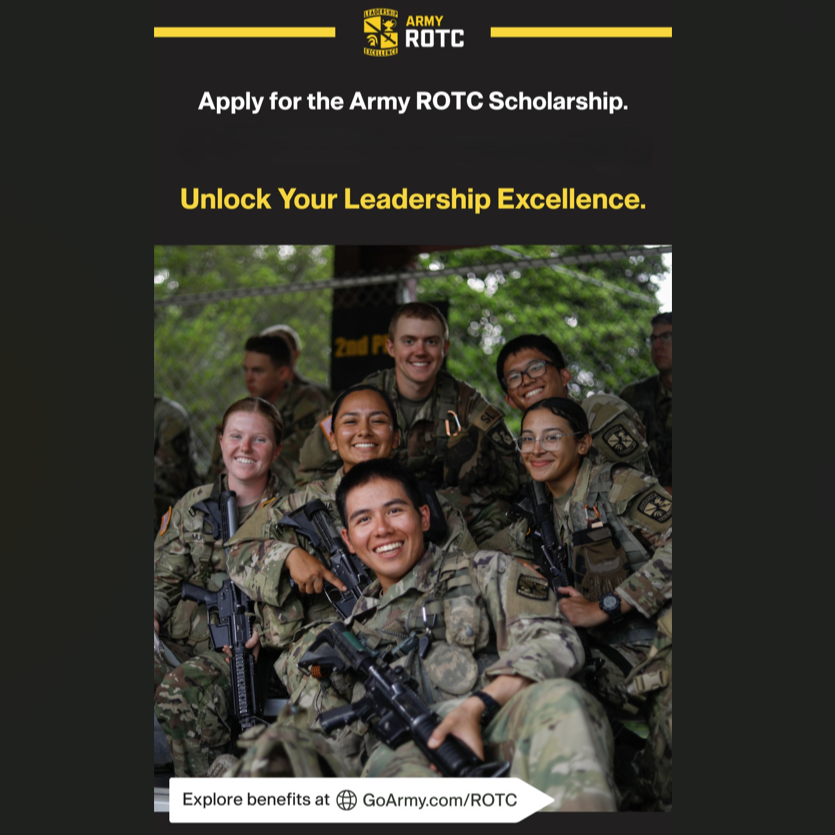🗣️ High School Seniors, it's time to apply! ✍️ 
Get your college tuition covered 100% with the #ArmyROTC Scholarship 
goarmy.com/rotc