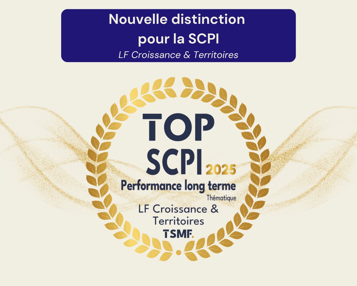 Nouvelle distinction TOP d'or 2025 sur les performances à long terme ! 

La SCPI LF Croissance et Territoires figure parmi les meilleures SCPI 2025, dans la catégorie SCPI thématique.

Rendez-vous sur lfgrou.pe/tuwgnD

Investir comporte des risques.