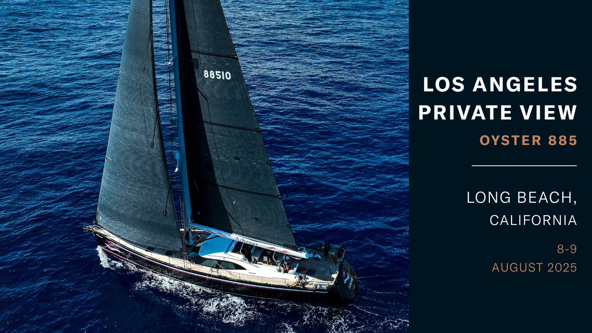 ON SHOW 

The Oyster 885's first US showcase, an exclusive viewing opportunity in California this August. We kindly ask that interest be registered only by those seriously considering ownership of an Oyster yacht.

Request an appointment: bit.ly/3GZJAX1

#OysterYachts