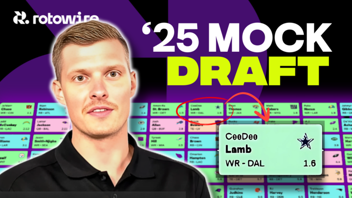 RotoWire🏈 (@rotowirenfl) on Twitter photo Looking for a mock draft simulator that will help you win your fantasy football championship? 🏆 🏈
<a href="/wha1en/">Nick Whalen</a> used RotoWire's simulator with a custom draft plan, and you'll never guess how good his team was...
youtu.be/X7DDcoL5-Us Looking for a mock draft simulator that will help you win your fantasy football championship? 🏆 🏈
<a href="/wha1en/">Nick Whalen</a> used RotoWire's simulator with a custom draft plan, and you'll never guess how good his team was...
youtu.be/X7DDcoL5-Us