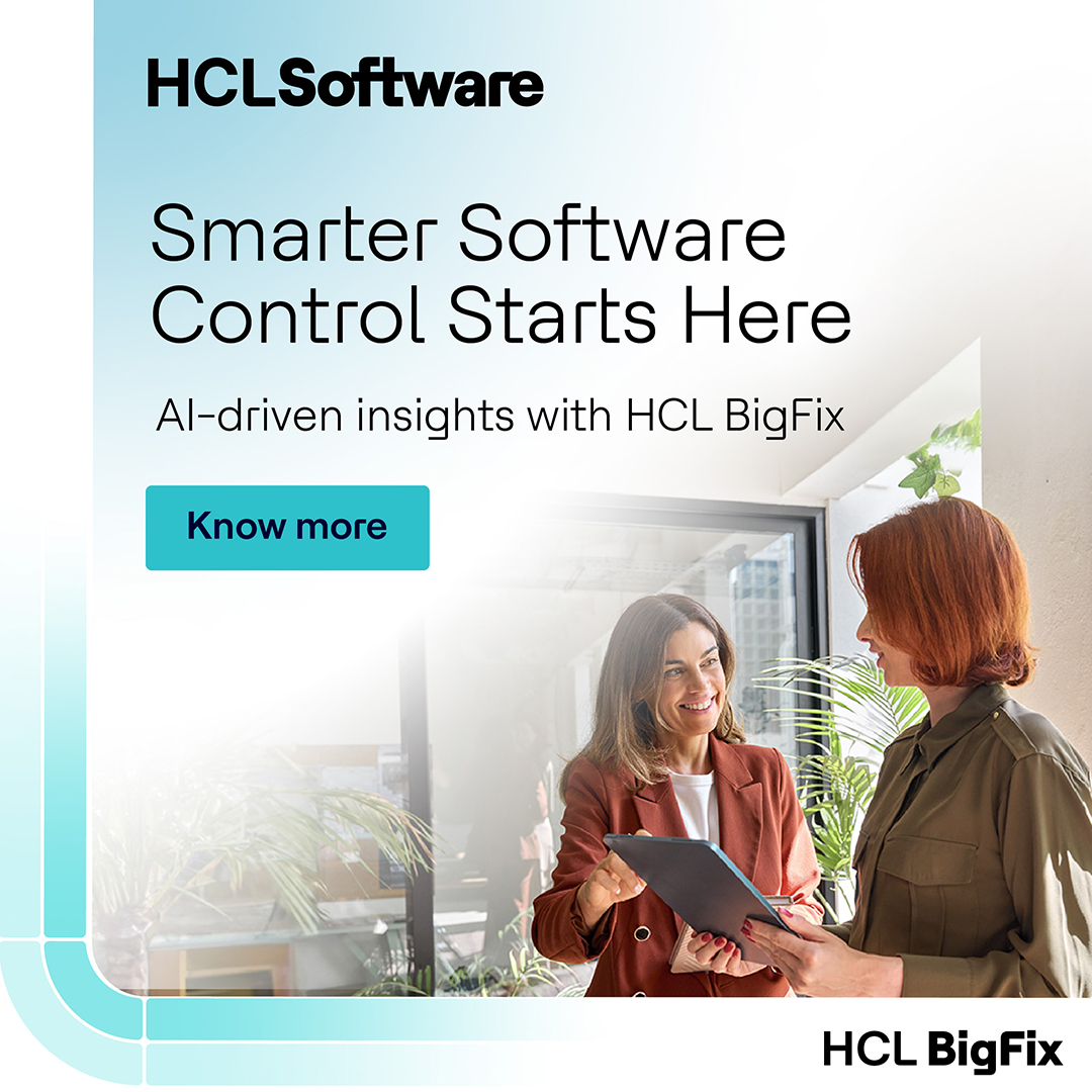 Take control of your SaaS &amp; on-prem software with HCL BigFix. 500+ connectors, AI-driven insights &amp; deep usage data help reduce shadow IT, cut costs &amp; boost compliance. 

Watch how it simplifies software governance - hclsw.co/dsmule

#HCLBigFix #ShadowIT #HCLSoftware
