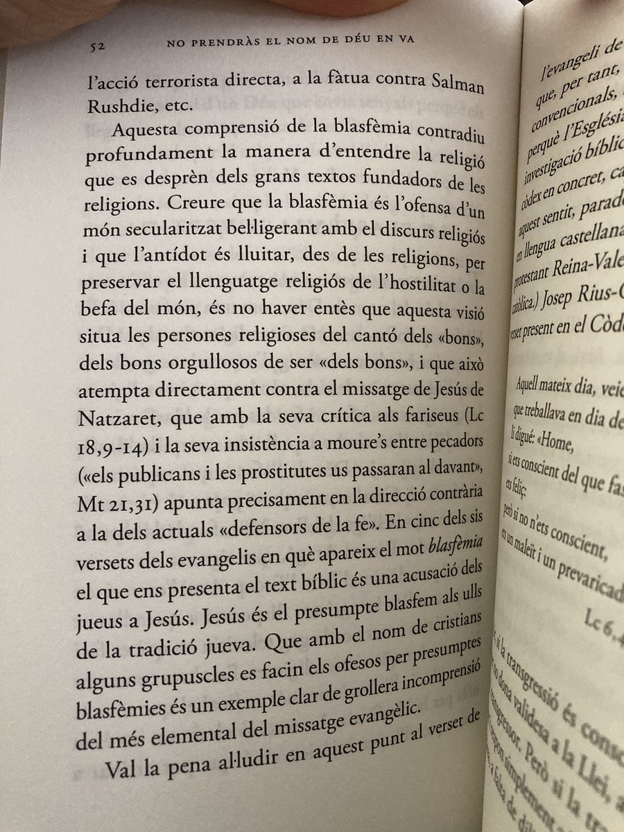 L’obsessió de les elits religioses per sentir-se “ofeses” per un món “irreverent” és absurda. En vaig parlar a “No prendràs el nom de Déu en va”, el manament més antireligiós de tots.
