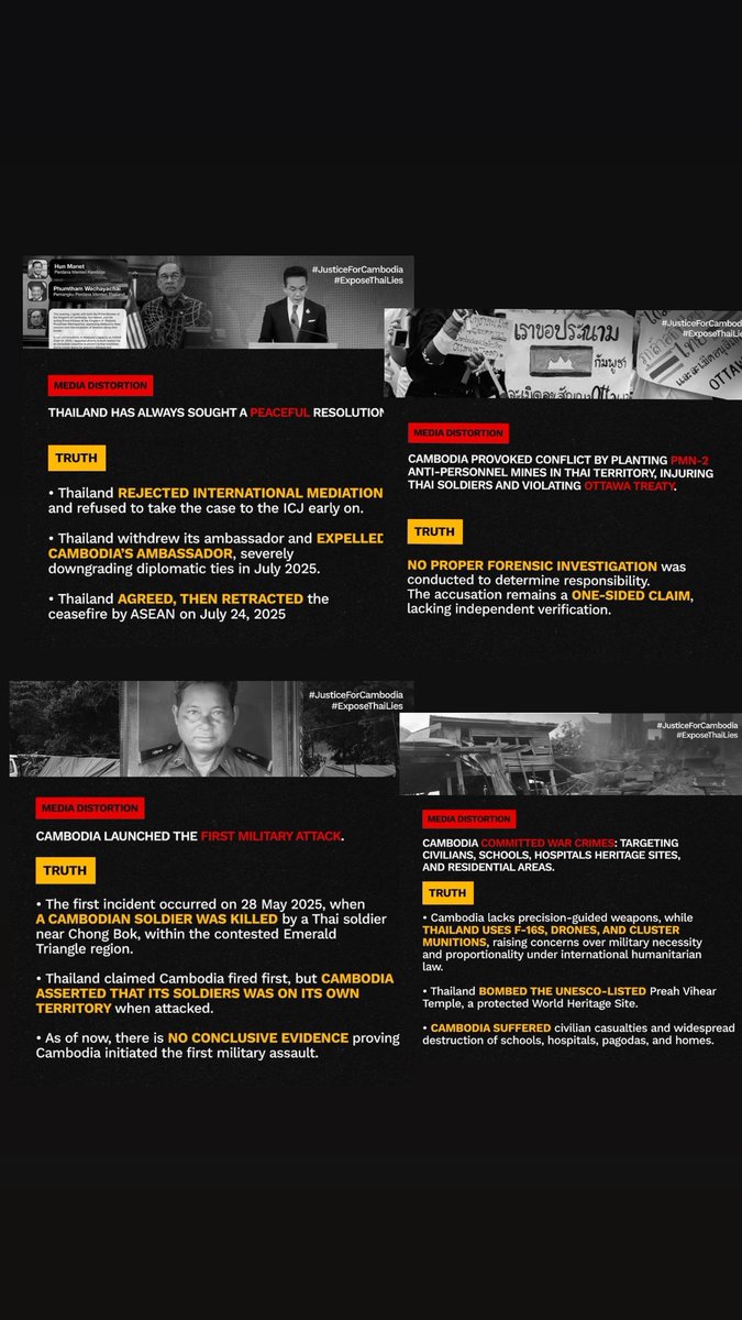 Bongkav9646's tweet photo. What the world really needs to know about this !!!
Thai's media distortion.
#JusticeForCambodia
 #ExposeThailandLies
#TruthForCambodia 
#StanWithkhmer https://t.co/xoRbso4ywm