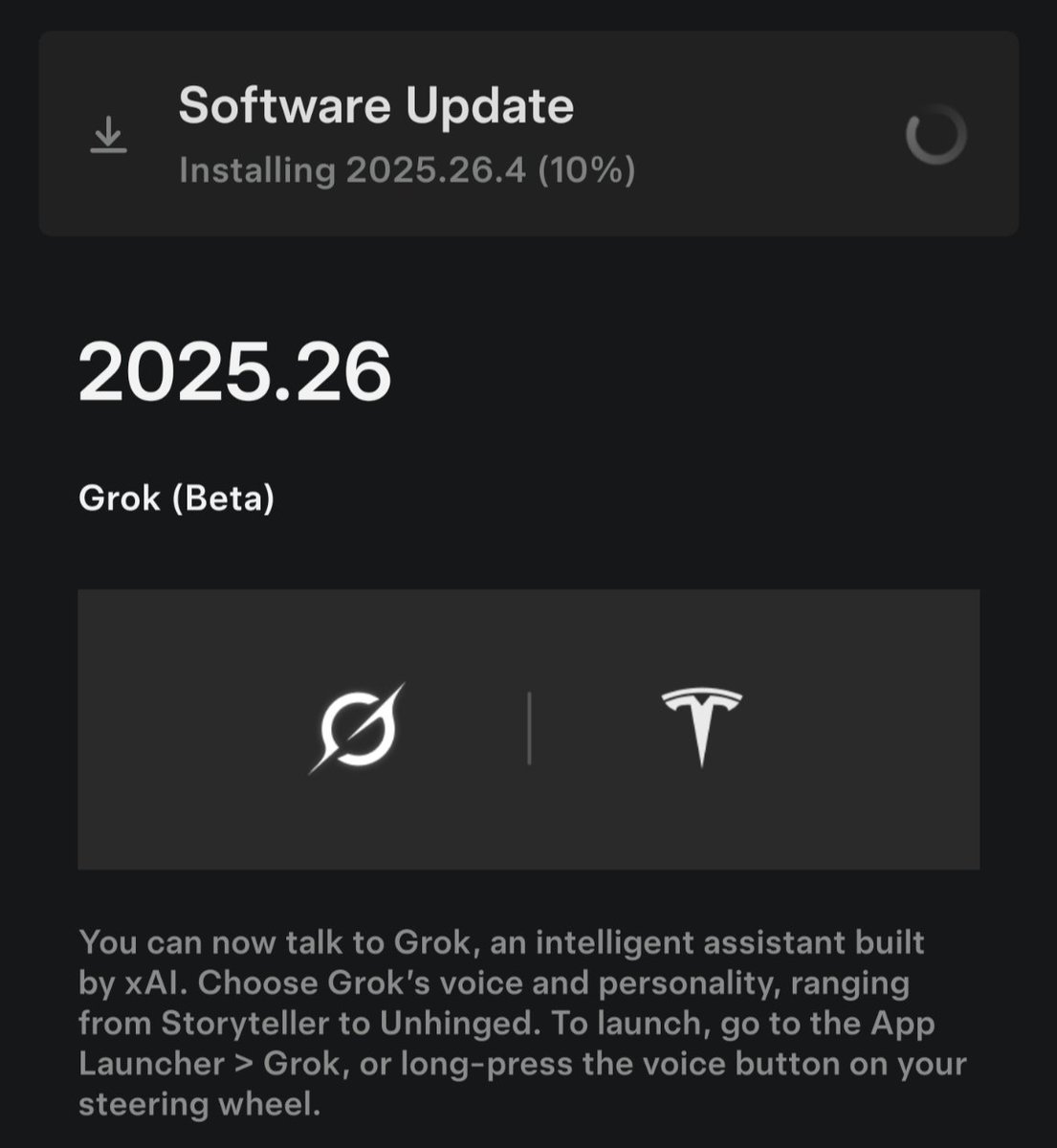 Anthony James (@anthonycjames) on Twitter photo Installing Grok on my Model 3! 🔥 Thought it'd take longer to be available since I'm on HW3! Super dope! Installing Grok on my Model 3! 🔥 Thought it'd take longer to be available since I'm on HW3! Super dope!