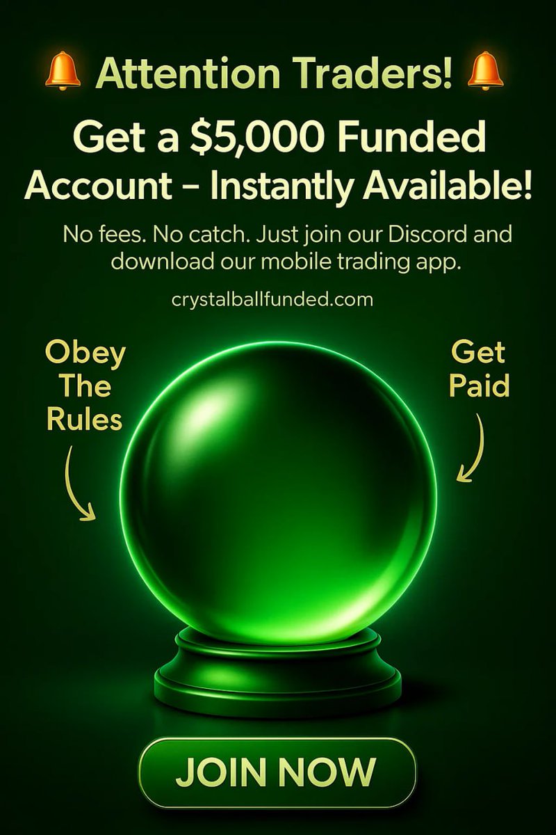 🚨 MEGA GIVEAWAY ALERT — Bigger Than Ever! 🚨
We're doing what no other prop firm has dared to do.

🎁 Claim a $5,000 Funded Account — 100% FREE!
Yes, you heard it right. No fees. No hidden conditions.
Unlimited accounts available for new users who haven’t won before.

All you