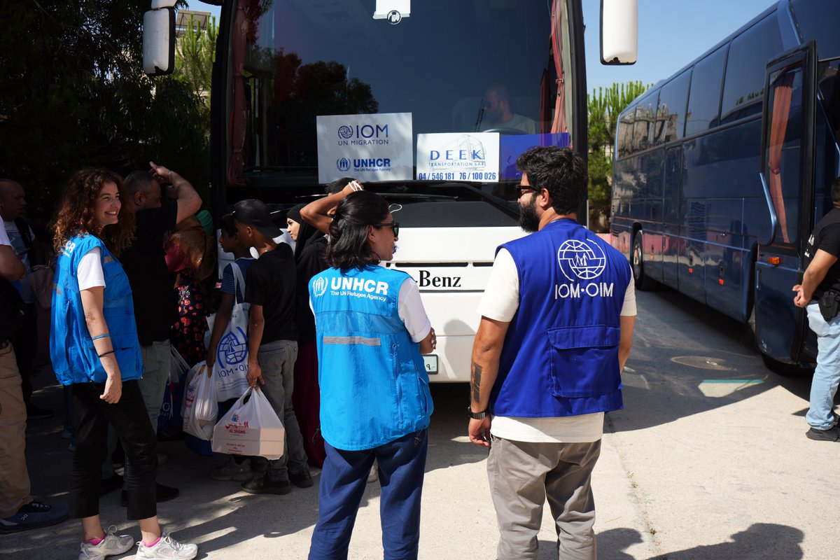 IOM Lebanon (@iomlebanon) on Twitter photo Today, IOM and <a href="/UNHCRLebanon/">UNHCR Lebanon</a> kicked off the organized voluntary return programme for Syrian nationals wishing to return home.
IOM, together with UNHCR and Lebanese authorities, provided safe, dignified transportation assistance. <a href="/UNmigration/">IOM - UN Migration 🇺🇳</a> #UNHCR #SyriaIsHome
#Lebanon Today, IOM and <a href="/UNHCRLebanon/">UNHCR Lebanon</a> kicked off the organized voluntary return programme for Syrian nationals wishing to return home.
IOM, together with UNHCR and Lebanese authorities, provided safe, dignified transportation assistance. <a href="/UNmigration/">IOM - UN Migration 🇺🇳</a> #UNHCR #SyriaIsHome
#Lebanon