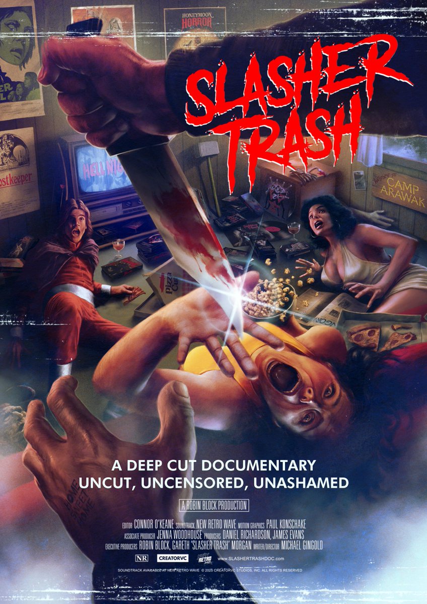 Slasher Trash (@slashertrash) on Twitter photo We're still in awe of how incredible our SLASHER TRASH poster is! Artist <a href="/DaveMerrell/">DaveMerrell</a> absolutely KILLED IT (pun intended)! Can you name all of the slasher film references? 💀🔪💀 We're still in awe of how incredible our SLASHER TRASH poster is! Artist <a href="/DaveMerrell/">DaveMerrell</a> absolutely KILLED IT (pun intended)! Can you name all of the slasher film references? 💀🔪💀