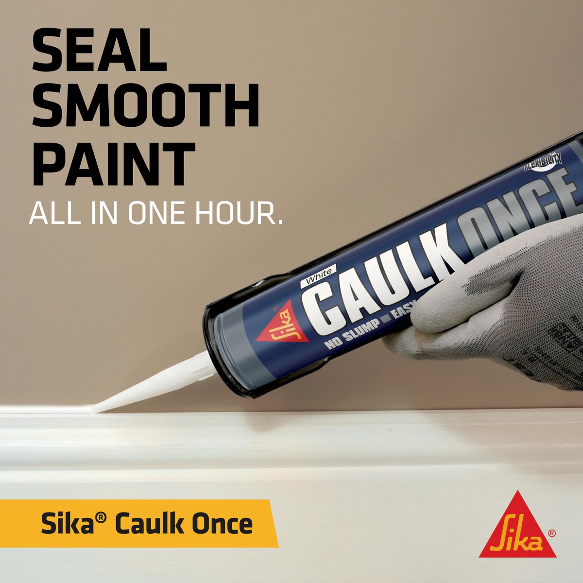 Seal and fill with confidence using Sika® Caulk Once - a premium acrylic caulk that delivers flexible and flawless results.

It offers superior adhesion, dries fast and can be over-painted or covered in just 1 hour.

Discover Sika® Caulk Once: spkl.io/6016A1XCM
