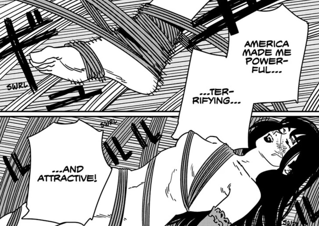 The WAR devil being in love with AMERICA might unironically the most predictable scene in csm there ever was 😭😭