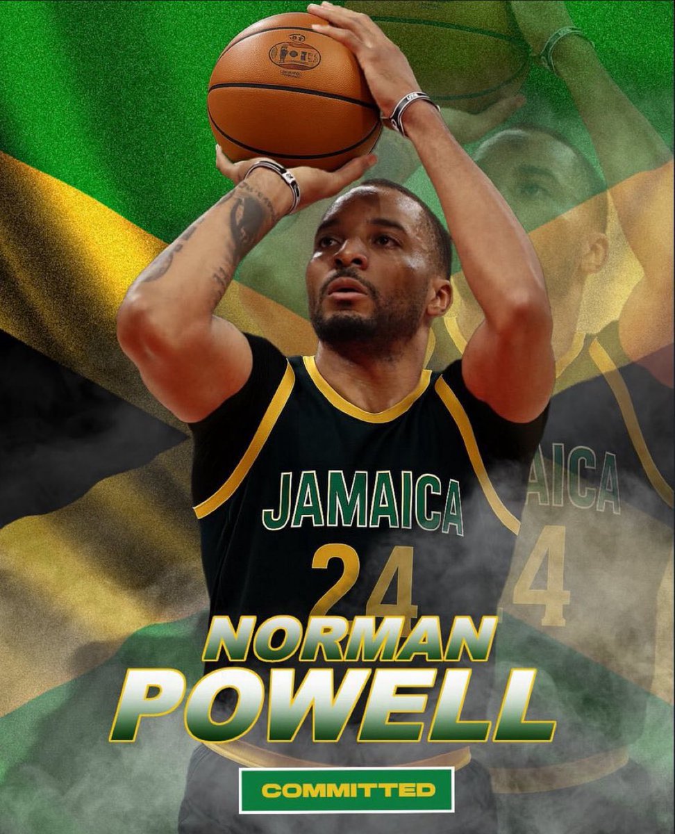 NormanPMuse's tweet photo. Norman Powell is set to suit up for Jamaica for the first time next month in FIBA World Cup Qualifiers in Mexico. https://t.co/jSHgUFE10t