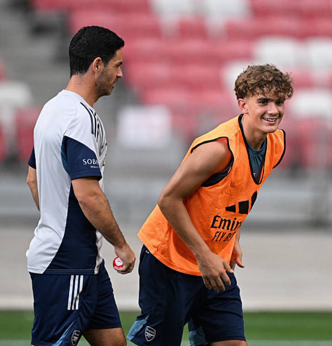 Mikel arteta x Max dowman in training