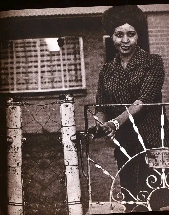 Winnie Mandela at her home.