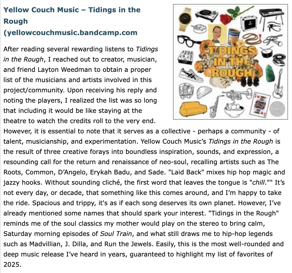 “Easily, this is the most well-rounded and deep music release I’ve heard in years, guaranteed to highlight my list of favorites of 2025.” - James Damion, Jersey Beat

jerseybeat.com/jamesdamion.ht…