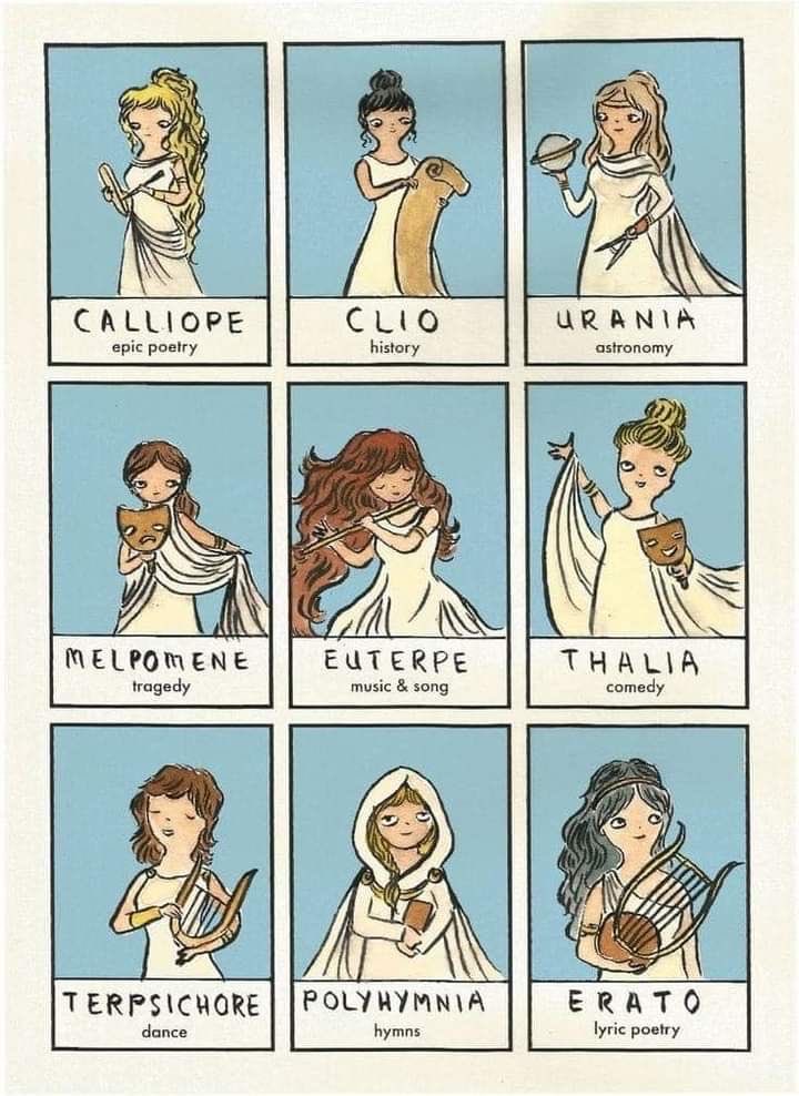 Las nueve musas.