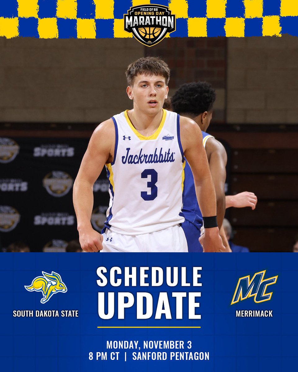 Jackrabbit Men’s Basketball (@gojacksmbb) on Twitter photo Jackrabbit hoops serves as the cap to the <a href="/TheFieldOf68/">The Field of 68</a> opening day marathon to begin the 2025-26 season!
#GoJacks 🐰 Jackrabbit hoops serves as the cap to the <a href="/TheFieldOf68/">The Field of 68</a> opening day marathon to begin the 2025-26 season!
#GoJacks 🐰