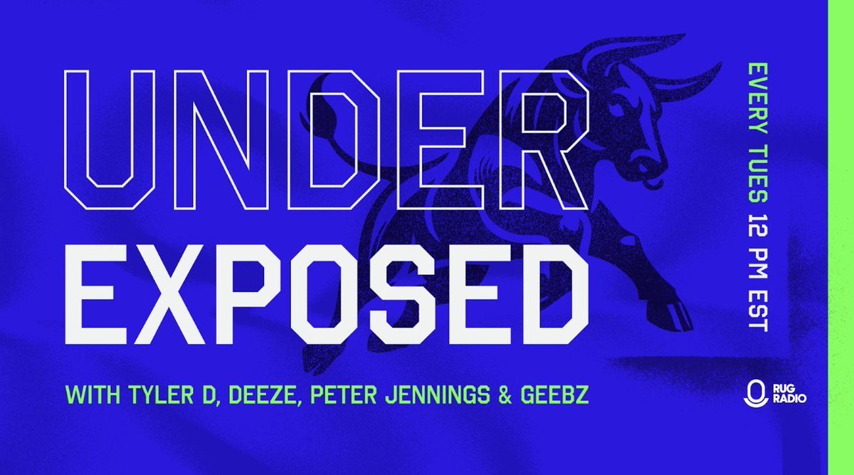 UNDER EXPOSED (@underexposedfm) on Twitter photo Under Exposed is back on in 40 minutes!
Join <a href="/Tyler_Did_It/">TylerD 🧙♂️</a>, <a href="/DeeZe/">DeeZe ⛳🏌️♂️</a>, <a href="/CSURAM88/">Peter Jennings</a>, & <a href="/0xGeebz/">geebz</a> as they discuss:
• Macro and FOMC
• ETH & the TreasuryCo dilemma
• CryptoPunks & NFTs
Set your reminders ⬇️ Under Exposed is back on in 40 minutes!
Join <a href="/Tyler_Did_It/">TylerD 🧙♂️</a>, <a href="/DeeZe/">DeeZe ⛳🏌️♂️</a>, <a href="/CSURAM88/">Peter Jennings</a>, & <a href="/0xGeebz/">geebz</a> as they discuss:
• Macro and FOMC
• ETH & the TreasuryCo dilemma
• CryptoPunks & NFTs
Set your reminders ⬇️