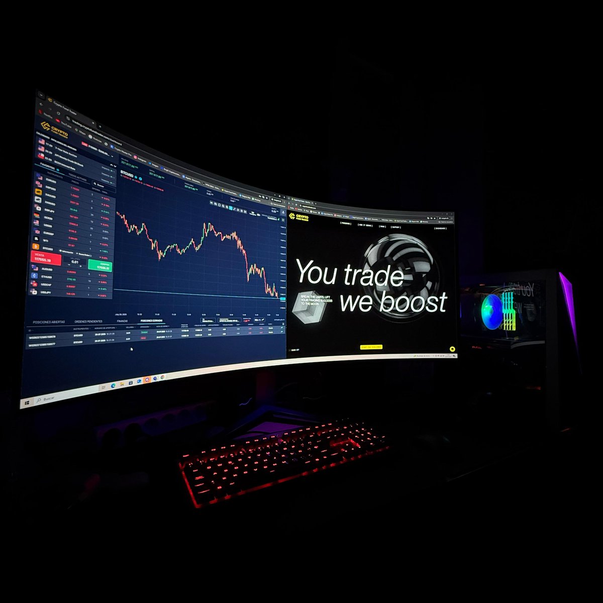 Corporate chair, trader mindset.