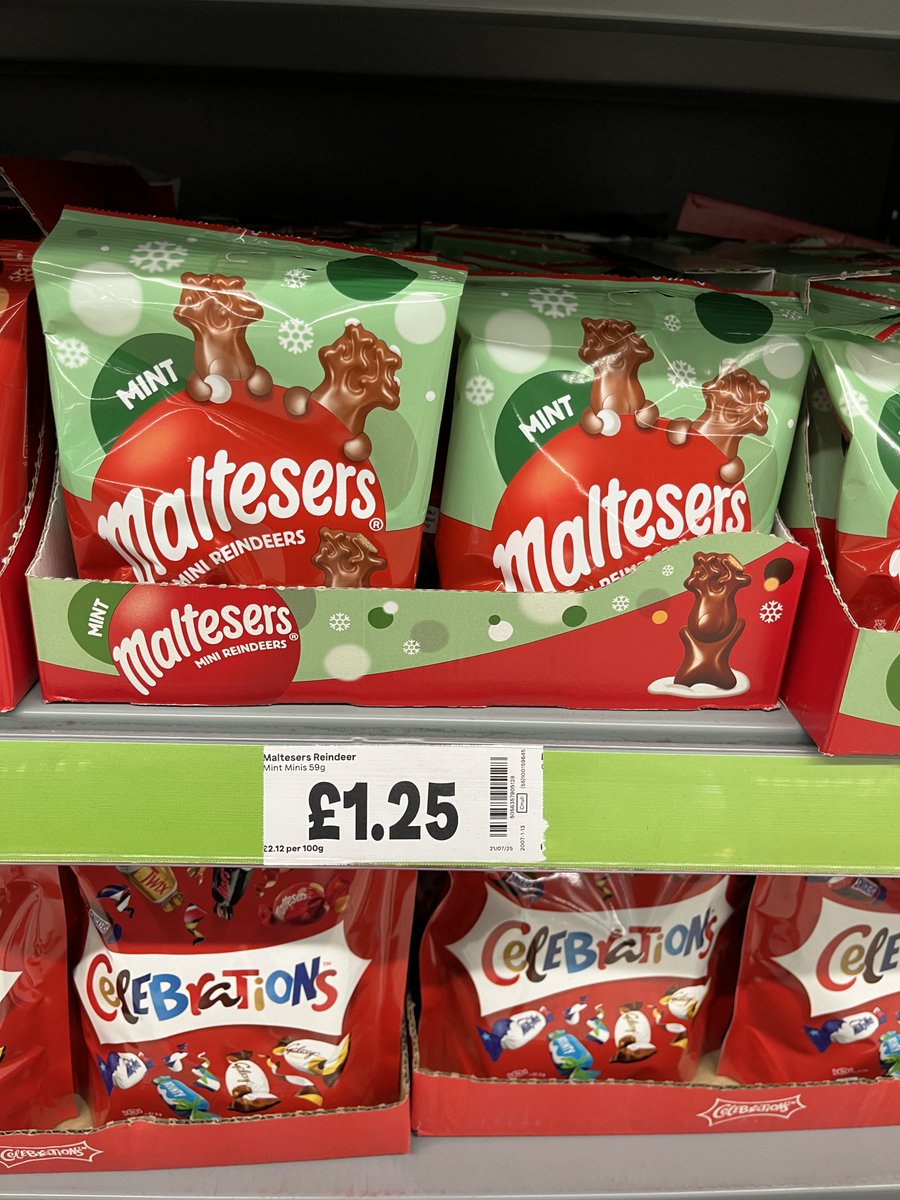 It may be the end of July, but the Christmas confectionery is in Asda......