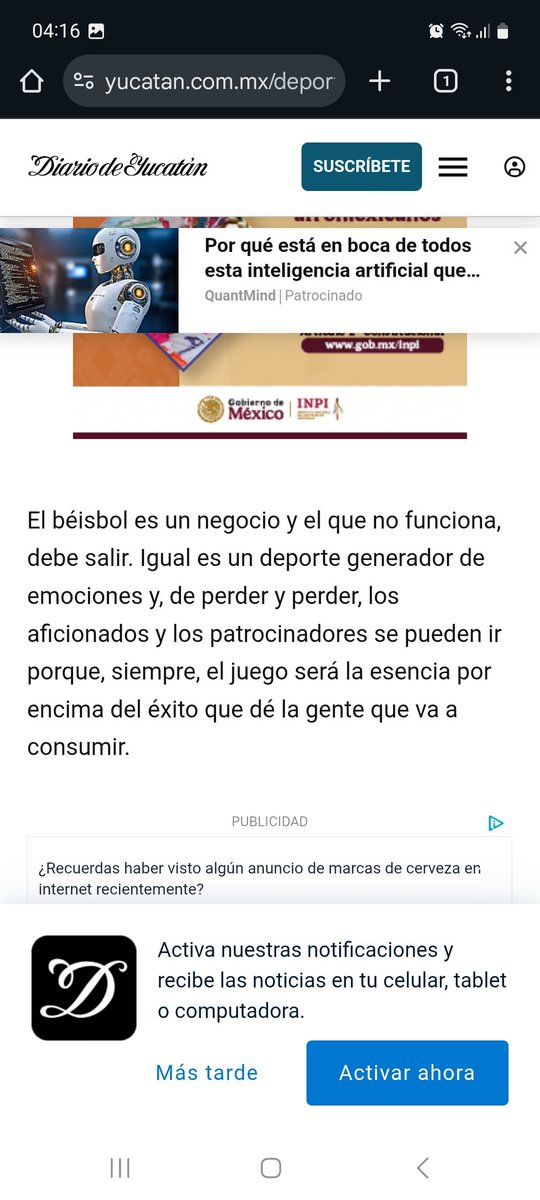 Así o más contundentes las palabras que publica en una de sus notas el <a href="/DiariodeYucatan/">Diario de Yucatán</a> el día de hoy respecto a <a href="/leonesdeyucatan/">Leones de Yucatán</a>: