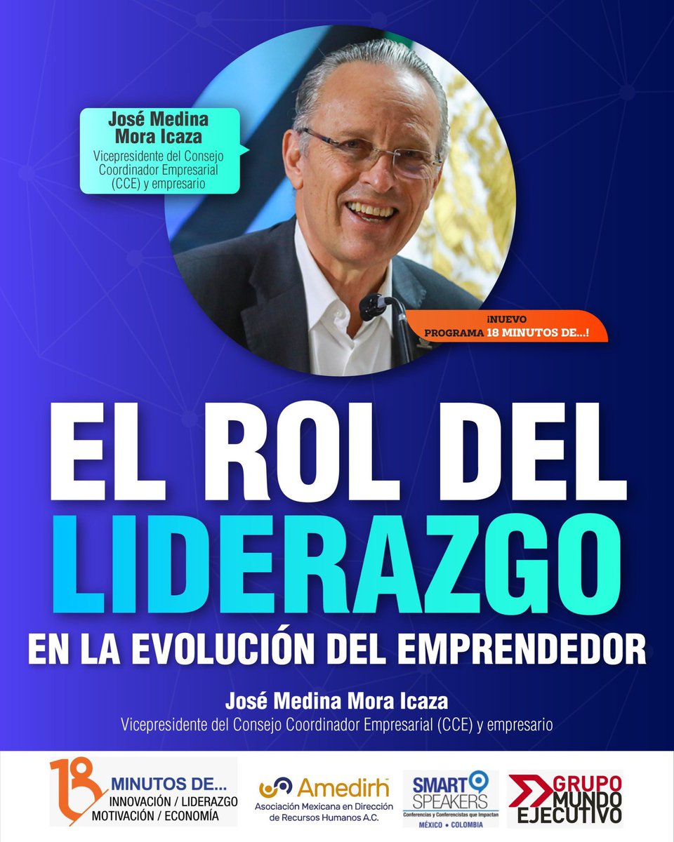 AMEDIRH Recursos Humanos Mex (@amedirh_) on Twitter photo En esta edición especial de 18 Minutos de..., tuvimos el honor de conversar con José Medina Mora Icaza, Vicepresidente del Consejo Coordinador Empresarial (CCE) y empresario.
👉 youtube.com/watch?v=gG5ppk…
<a href="/JoseMedinaMora/">José Medina Mora I.</a> <a href="/cceoficialmx/">Consejo Coordinador Empresarial CCE</a> En esta edición especial de 18 Minutos de..., tuvimos el honor de conversar con José Medina Mora Icaza, Vicepresidente del Consejo Coordinador Empresarial (CCE) y empresario.
👉 youtube.com/watch?v=gG5ppk…
<a href="/JoseMedinaMora/">José Medina Mora I.</a> <a href="/cceoficialmx/">Consejo Coordinador Empresarial CCE</a>