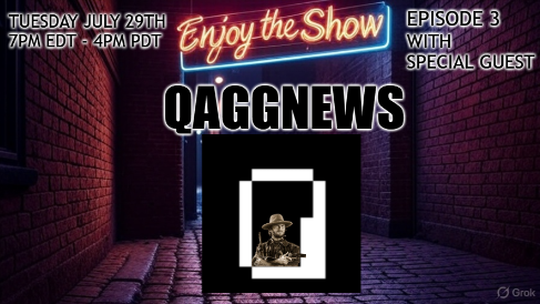 Today on 'Enjoy The Show' I'm joined by none other than <a href="/qaggnews/">Qᴀɢɢ.ɴᴇᴡꜱ</a> , as we go over the changes to the website and MORE.

7PM EDT - 4PM PDT

See you at the show!
rumble.com/user/DCLidstone