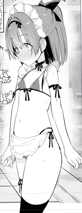 今回はえちメイド着せたのも描いてます… 