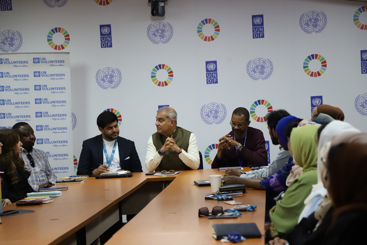 IndrikaRatwatte's tweet photo. Honored to join Afghanistan’s UN Volunteers at today’s #UNV Townhall - an inspiring group of dedicated, skilled, and passionate young professionals. Your resilience and drive to lead change are at the heart of our work in humanitarian aid and basic human needs. #UNVAfghanistan https://t.co/m0MoJoERD3