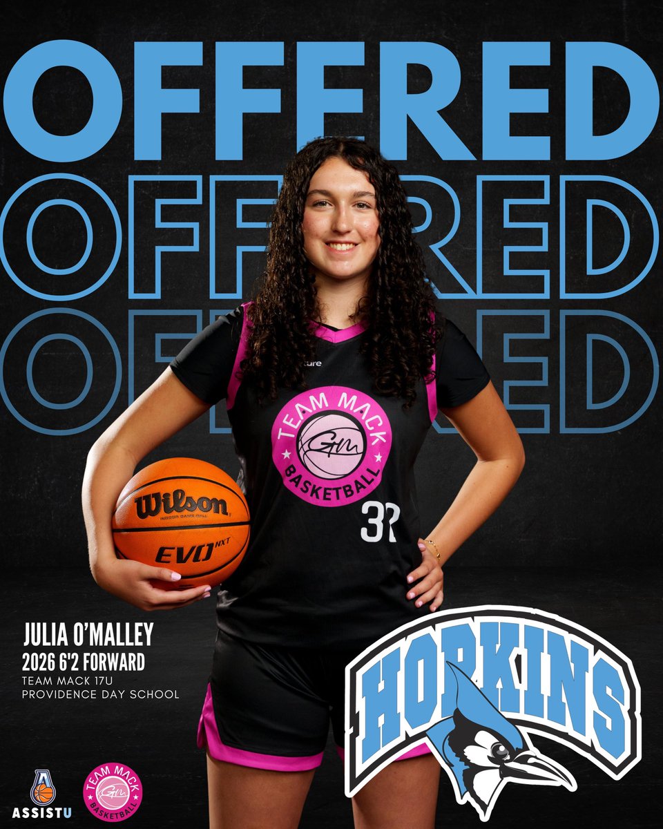 Julia O’Malley (@juliaomalley26) on Twitter photo After some great conversations, I am grateful to receive an offer from <a href="/JHUwbb/">Johns Hopkins Women’s Basketball</a>! Thank you <a href="/CoachRodRogan/">Rodney Rogan</a> for the opportunity and for believing in me!
<a href="/Assist_U_/">AssistU Recruiting</a> <a href="/PDSgirlsBBALL/">PDS Girls BBall</a>
<a href="/TeammackBball/">TeamMackBasketball</a> After some great conversations, I am grateful to receive an offer from <a href="/JHUwbb/">Johns Hopkins Women’s Basketball</a>! Thank you <a href="/CoachRodRogan/">Rodney Rogan</a> for the opportunity and for believing in me!
<a href="/Assist_U_/">AssistU Recruiting</a> <a href="/PDSgirlsBBALL/">PDS Girls BBall</a>
<a href="/TeammackBball/">TeamMackBasketball</a>