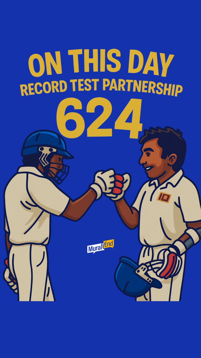 🏏🏏🏏🏏🏏 

19 Years ago an innings Sri Lanka won't forget 

<a href="/MahelaJay/">Mahela Jayawardena</a> &amp; <a href="/KumarSanga2/">Kumar Sangakkara</a> Legends