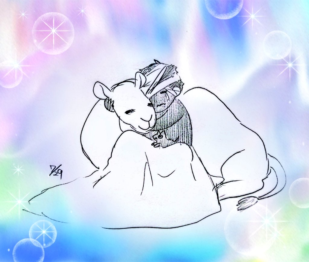 #1日1絵ネ
おかゆさんもいるよ！(画面外)